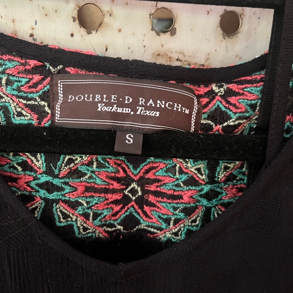 Double D Ranch Women's Black Embroidered and beaded  dress